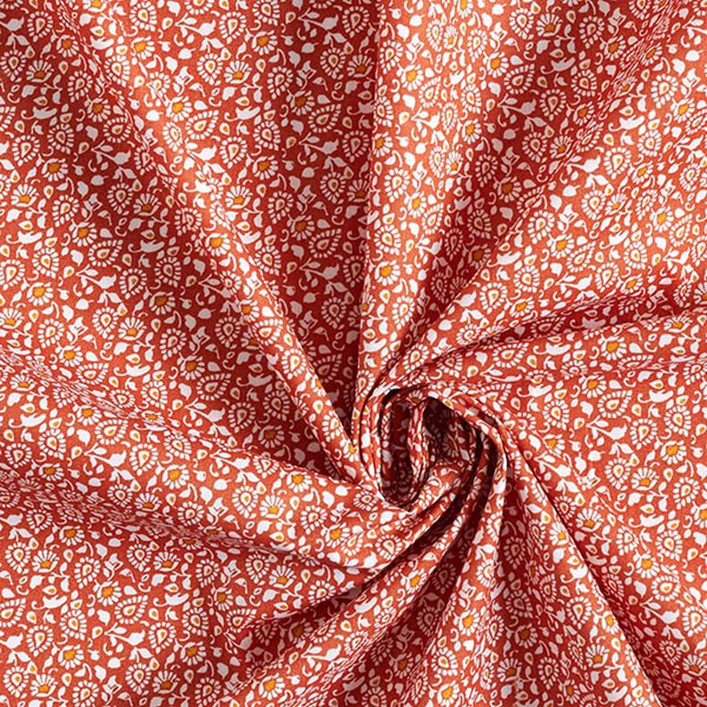 Tkanina bawełniana kreton Drobny wzór paisley – terakota,  image number 3