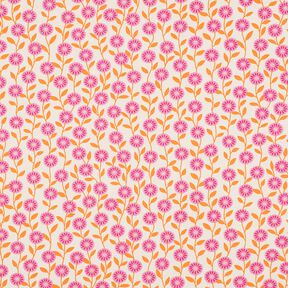 Popelina bawełniana letnie kwiatki | Poppy Fabrics – róż/krem, 