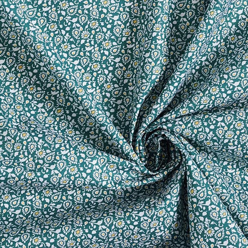 Tkanina bawełniana kreton Drobny wzór paisley – zieleń,  image number 3