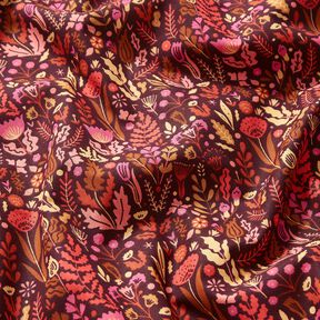 Tkanina bawełniana Kreton polne kwiaty – merlot/purpura, 