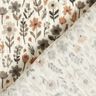 Muślin / Tkanina double crinkle jesienne kwiaty – mleczna biel,  thumbnail number 4