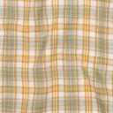Muślin / Tkanina double crinkle Kratka | Poppy Fabrics – żółty curry/szałwia, 