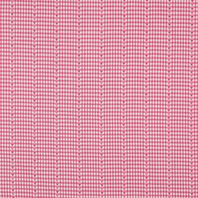 Tkanina bawełniana Żakard karo i serca – pink/biel, 