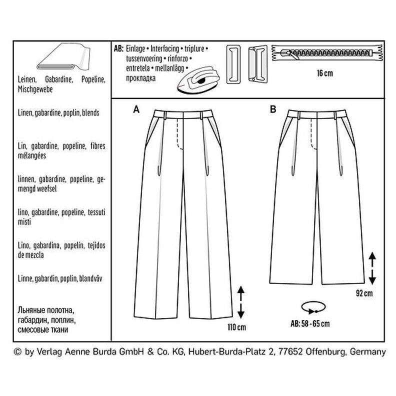 Spodnie | Spodnie culotte, Burda 6436 | 34 - 44,  image number 6