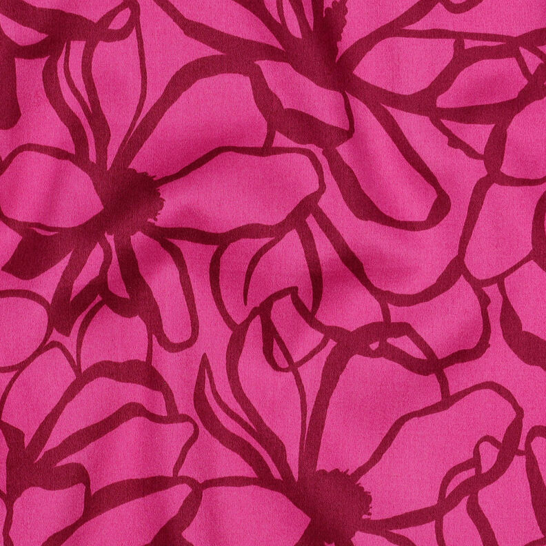 Satyna bawełniana Magnolia | Nerida Hansen – intensywny róż/ciemnoczerwony,  image number 2