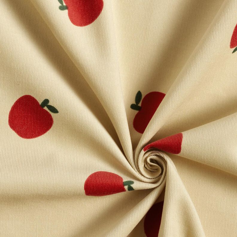 Sztruks cienki jab?ka &ndash; mleczna biel/czerwie?,  image number 3