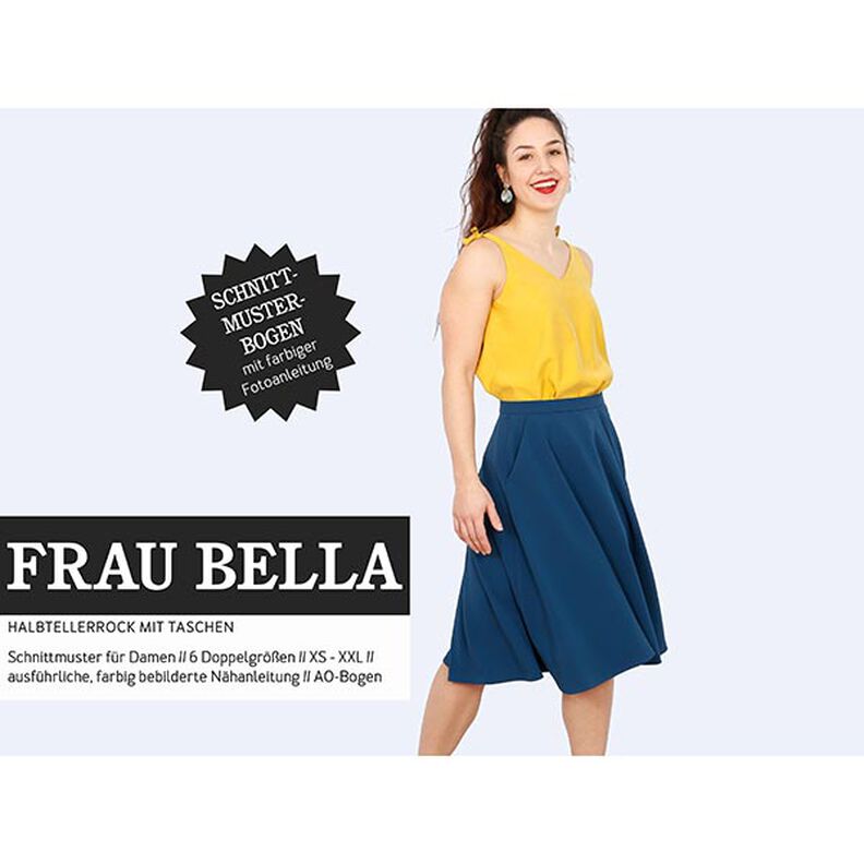 FRAU BELLA – spódnica z półkola z kieszeniami, Studio Schnittreif  | XS -  XXL,  image number 1