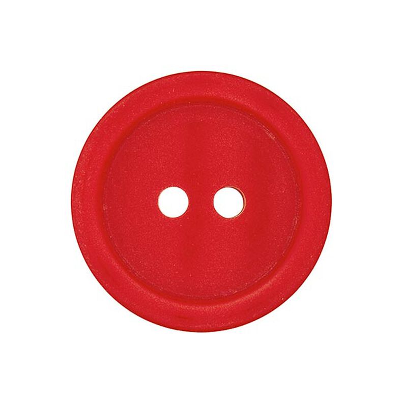 Guzik plastikowy z 2 dziurkami Basic - czerwony,  image number 1
