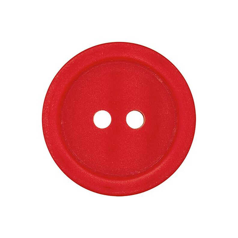 Guzik plastikowy z 2 dziurkami Basic - czerwony,  image number 1