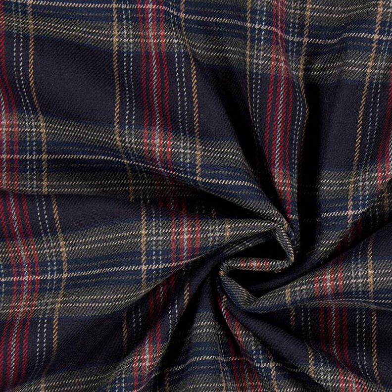 Szkocka krata strecz – granat navy/czerwień, image number 2