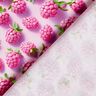Tkanina bawełniana Popelina maliny w intensywnym kolorze – pastelowy fiolet/zielone jabłuszko,  thumbnail number 4