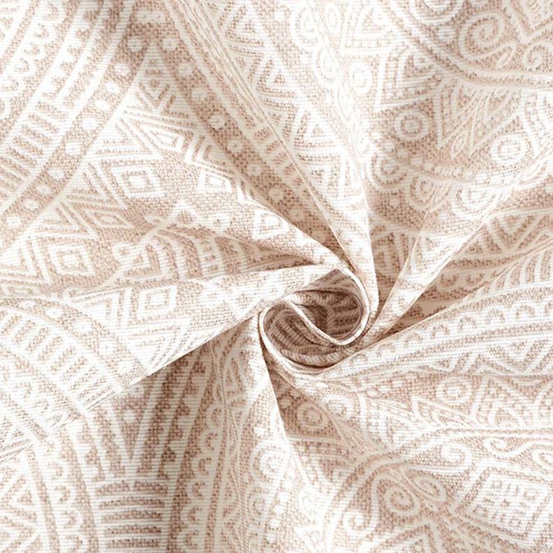 Tkanin dekoracyjna Płótno Mandala – naturalny/biel,  image number 3