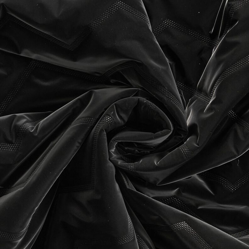 Tkanina pikowana Wzór Chevron przypominający w dotyku brzoskwiniową skórkę | Katia Fabrics – czerń, image number 4