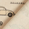 Tkanina dekoracyjna half panama, Volkswagen Garbus – czerń/naturalny,  thumbnail number 4