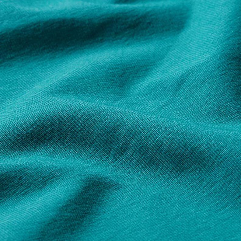 Dżersej bawełniany średniej ciężkości, jednokol. – petrol,  image number 2