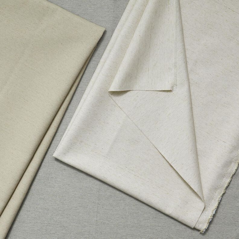 Tkanin dekoracyjna Płótno Mieszanka lnu – szary błękit/naturalny,  image number 4