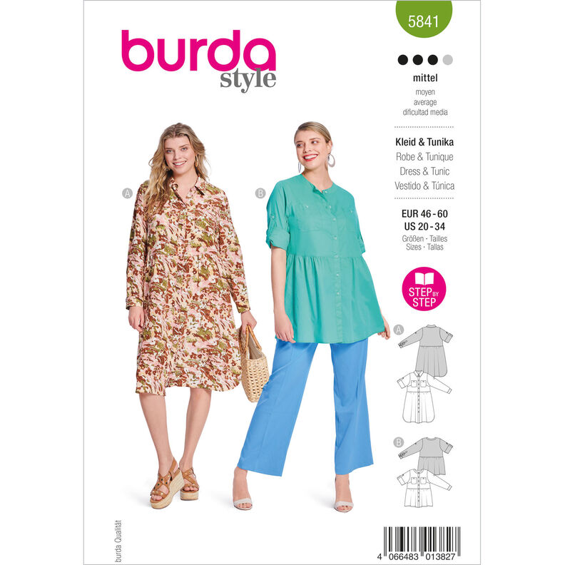 Plus-Size Sukienka / Tunika | Burda 5841 | 46-60,  image number 1