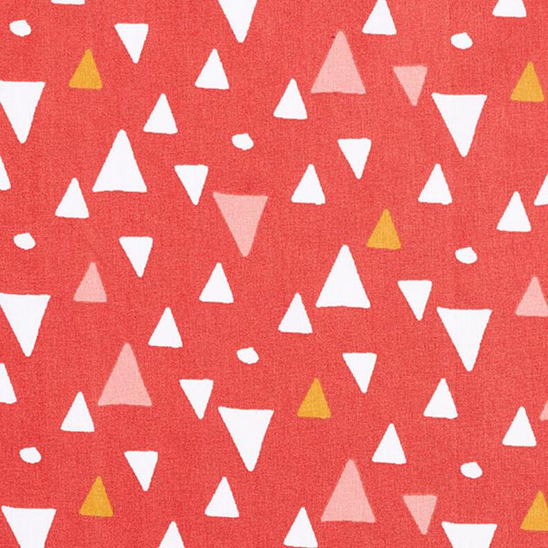 Tkanina bawełniana Kreton trójkąty – terakota,  image number 1