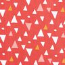 Tkanina bawełniana Kreton trójkąty – terakota,  thumbnail number 1