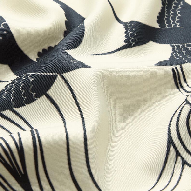 Panel satynowy w jaskółki | Katia Fabrics – antracyt/krem, image number 8