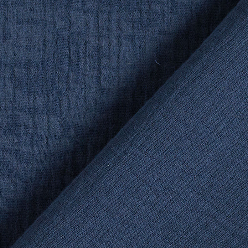 Muślin / Tkanina double crinkle – granat, image number 4