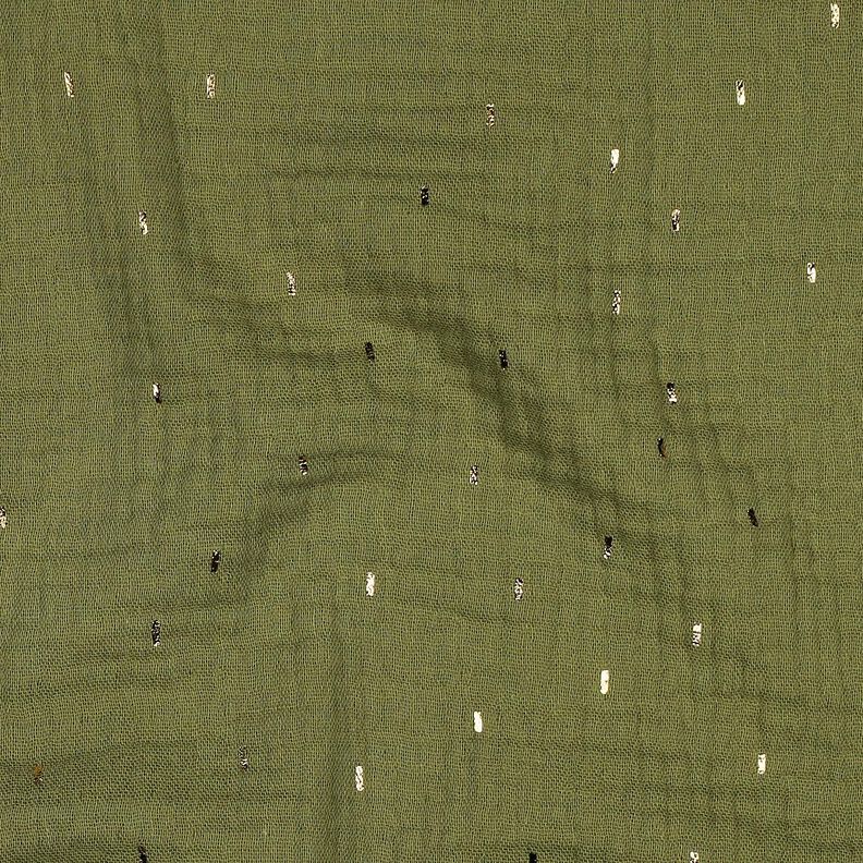 Muślin / Tkanina double crinkle prostokąt Nadruk foliowy | Poppy Fabrics – pinia/złoty metaliczny,  image number 2
