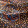 Tkanina koszulowa kwiaty retro i wzór paisley – ciemnogranatowy/karmelka,  thumbnail number 2