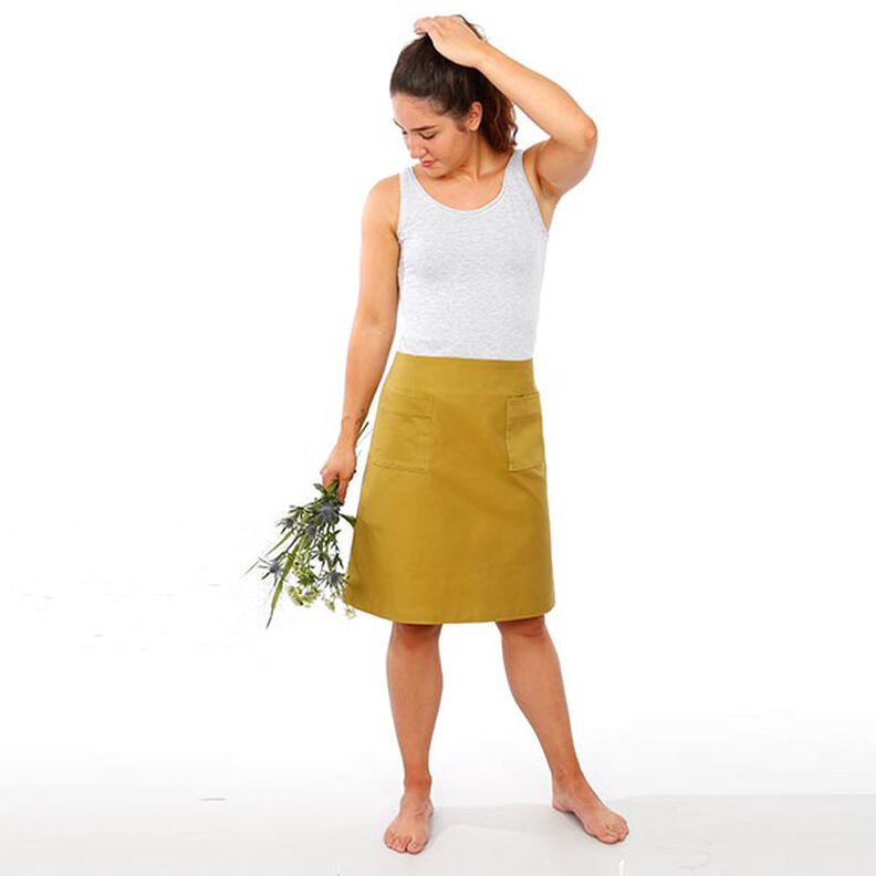 FRAU INA - prosta spódnica z naszywanymi kieszeniami, Studio Schnittreif | XS - XXL,  image number 5