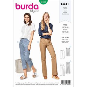 Spodnie | Spodnie 7/8, Burda 6432 | 34 - 46, 