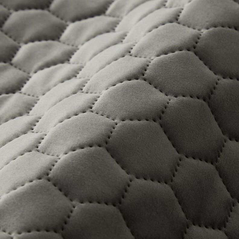 Tkanina tapicerska pikowany aksamit plaster miodu – antracyt,  image number 2