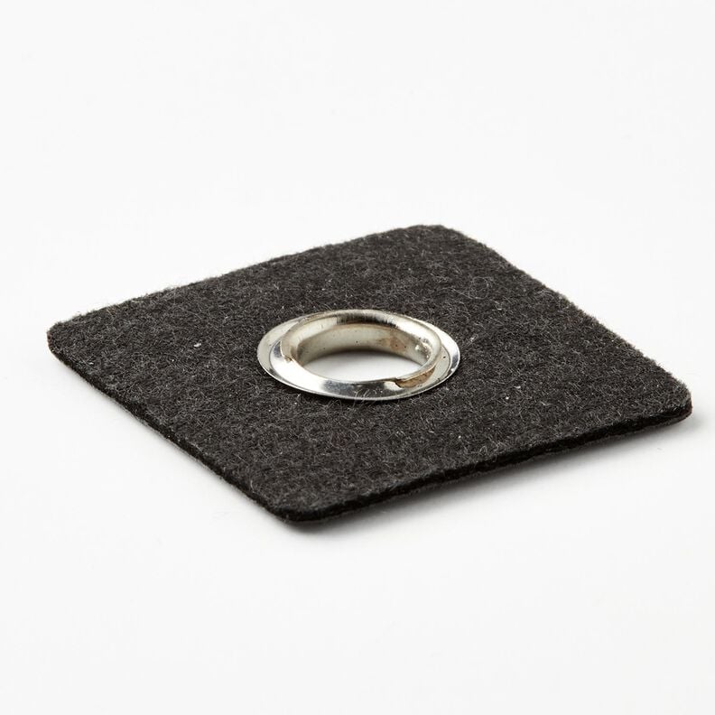Łatka z oczkiem [30 x 30 mm] – czerń/srebrny metaliczny,  image number 3