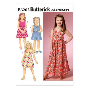 Sukienka dziecięca, Butterick 6202|92 - 116, 