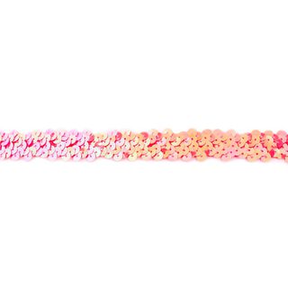 Elastyczna bordiura z cekinami [20 mm] – brzoskwiniowopomarańczowy/róż, 