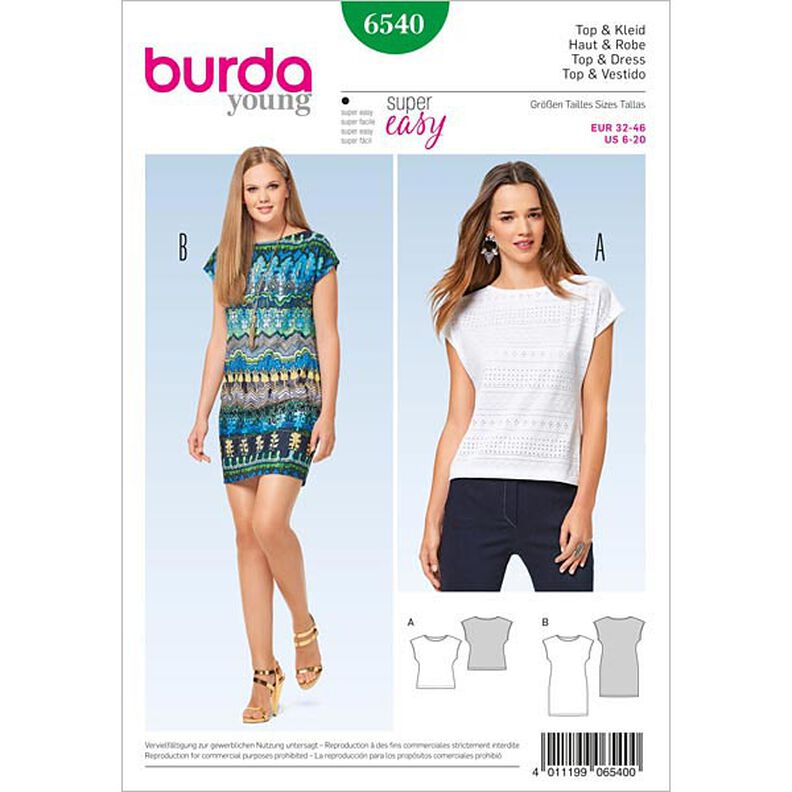 Top / Sukienka, Burda 6540,  image number 1