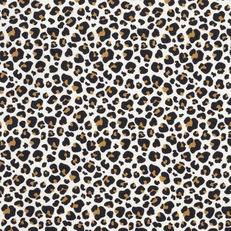 Sztruks cienki drobna panterka – mleczna biel,  image number 1