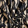 Tkanina wiskozowa abstrakcyjna zebra – czerń/jasnobeżowy,  thumbnail number 3