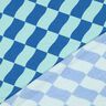 Dzianina dresowa w falowaną kratkę | Poppy Fabrics – błękit królewski/lodowy niebieski,  thumbnail number 4