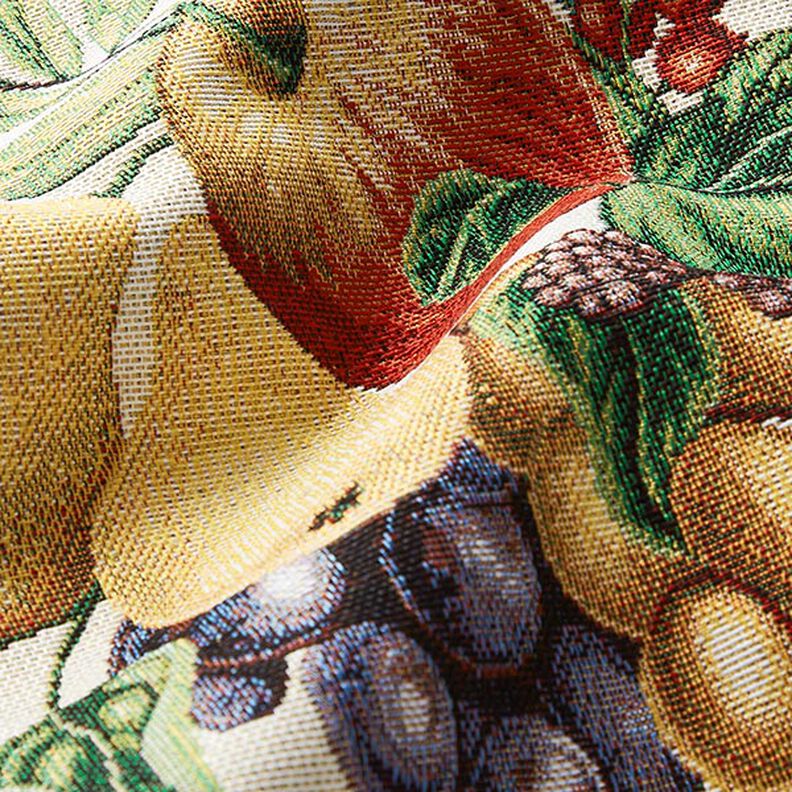 Panel dekoracyjny Gobelin kolorowe owoce – jasnobeżowy/czerwień karminowa,  image number 2