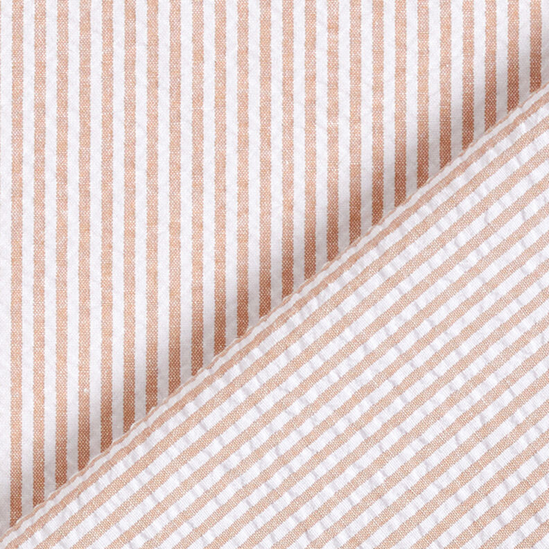 Kora Mieszanka z bawełną paski – beż/mleczna biel,  image number 4