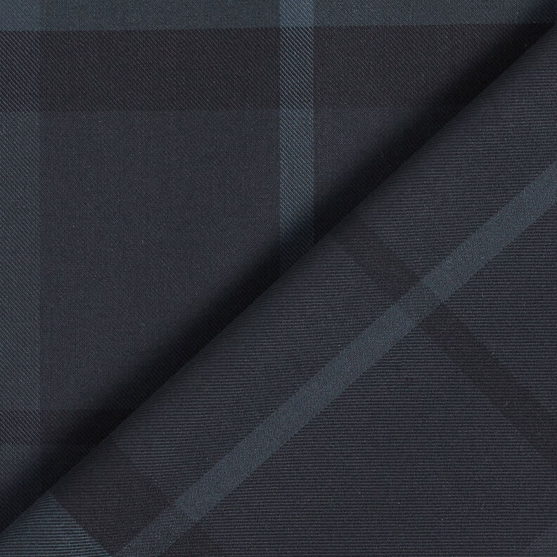 Tkanina koszulowa w szkocką kratę – ciemnogranatowy/czerń,  image number 4