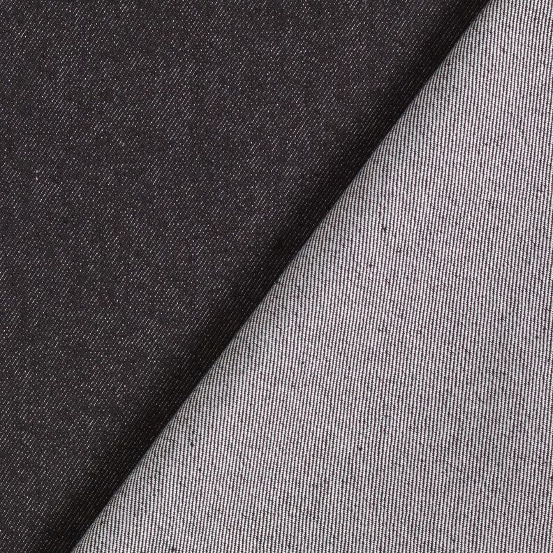 Denim strecz z mieszanki bawełny, średni – czerń,  image number 3