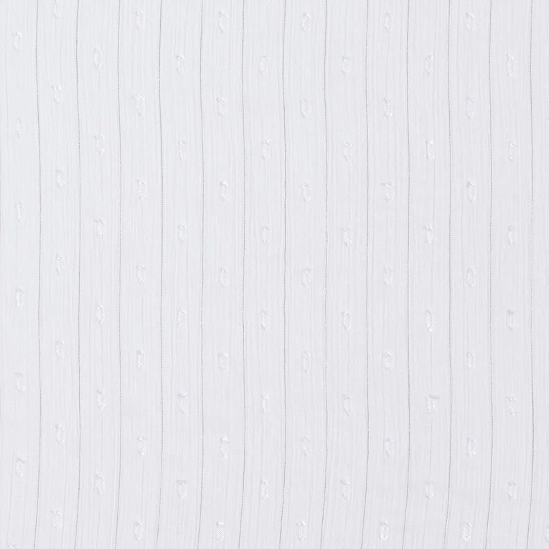 Szyfon dobby w metaliczne prążki – biel/srebrny metaliczny,  image number 1