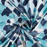 Dżersej wiskozowy wzór Ikat – błękitny/ciemnogranatowy,  thumbnail number 3