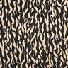 Tkanina wiskozowa abstrakcyjna zebra – czerń/jasnobeżowy,  thumbnail number 1