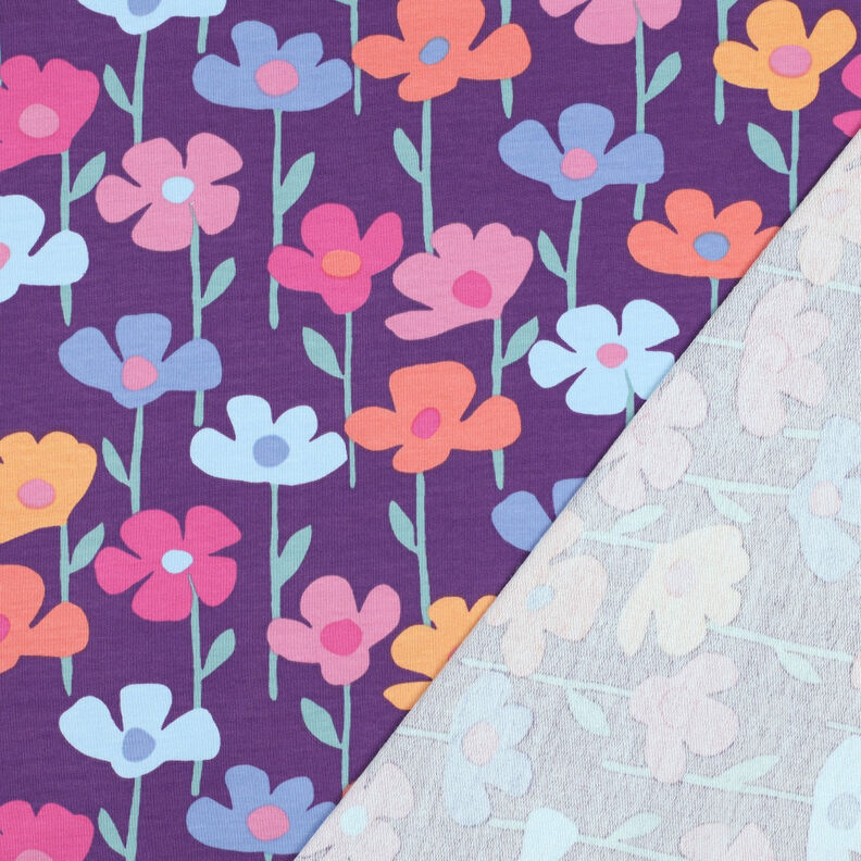 Dzianina dresowa pętelkowa French Terry kolorowe kwiaty | Poppy Fabrics – czerwona lilia, image number 4