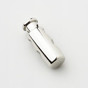 Stoper do sznurka metal [Przepust: 3 mm] – srebrny metaliczny, 