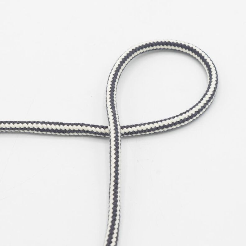 sznurek bawełniany 2-kolorowy [Ø 8 mm] – szary,  image number 1