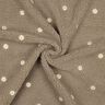 Puszysty plusz haftowane kwiatuszki | Poppy Fabrics – ciemny szarobrązowy,  thumbnail number 3
