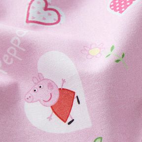 Popelina bawełniana Peppa serca Tkanina na licencji | ABC Ltd – pastelowy fiolet, 