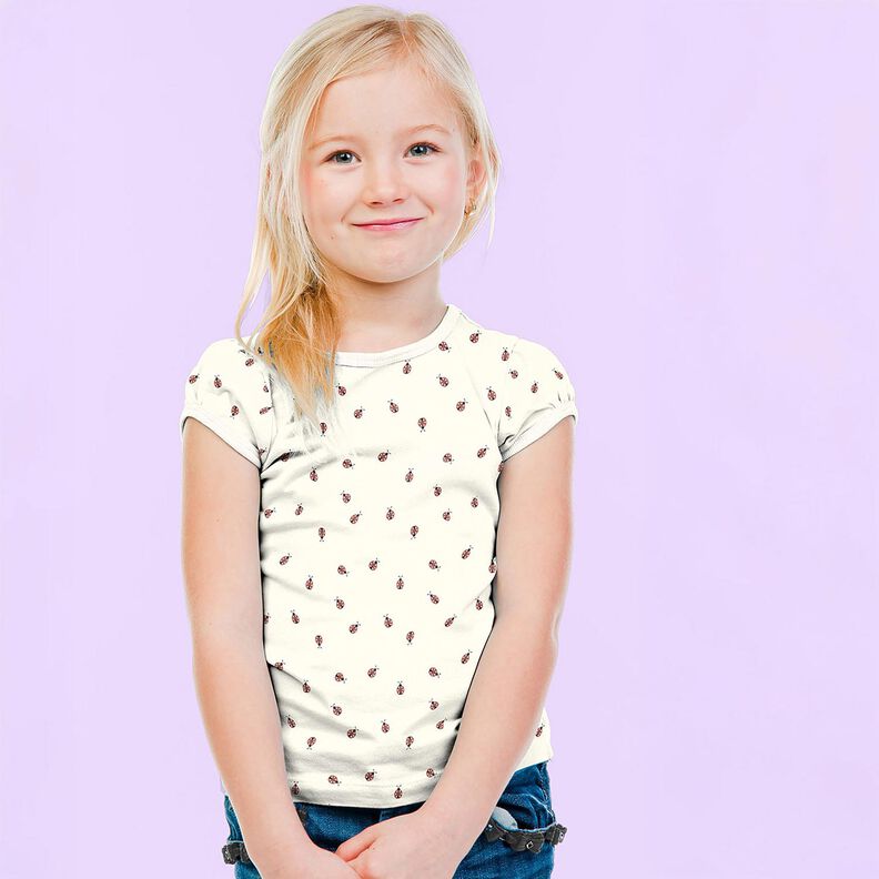 D?ersej bawe?niany biedronka &ndash; biel/czerwie?,  image number 5